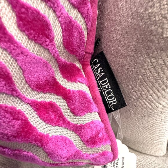 Fuchsia Pink Lumbar Accent Pillows - Picture 4 of 5